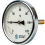 STOUT  Термометр биметаллический с погружной гильзой. Корпус Dn 100 мм, гильза 75 мм 1/2